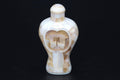 Antique Early 20th Century Hand Carved Mother Of Pearl Snuff Bottle, China Republic Period, Art Deco Style, Oriental Arts, Tobacciana