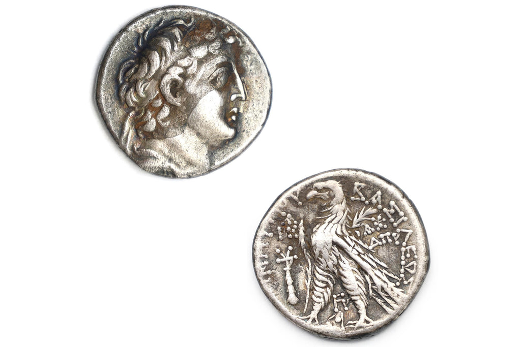 Ancient Hellenistic Greek Coins, Seleucid King Demetrius II Silver Tetradrachm Coin Tyro Mint 125 BC, Numismatics And Historical Antiquities