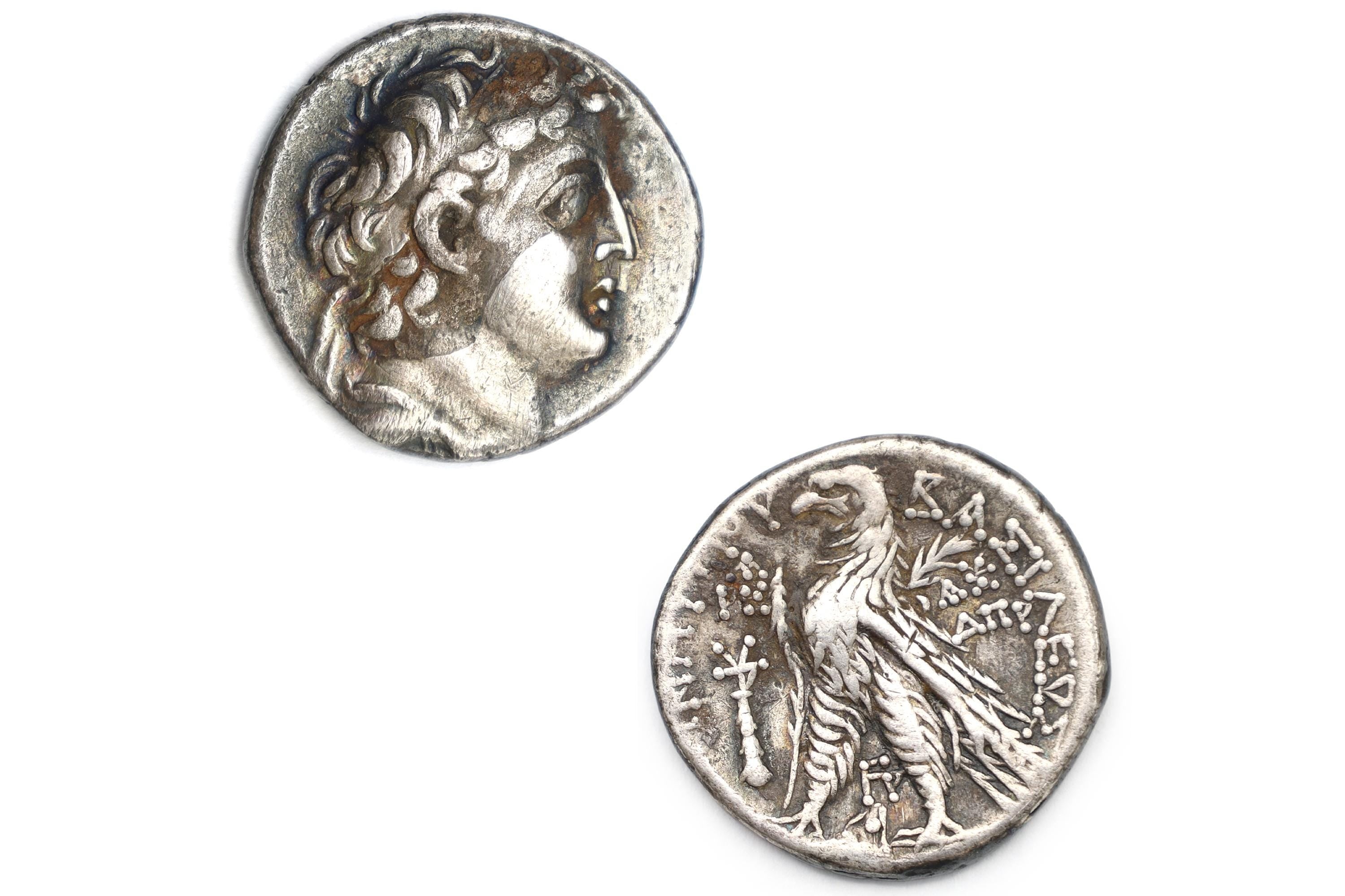 Ancient Hellenistic Greek Coins, Seleucid King Demetrius II Silver Tetradrachm Coin Tyro Mint 125 BC, Numismatics And Historical Antiquities