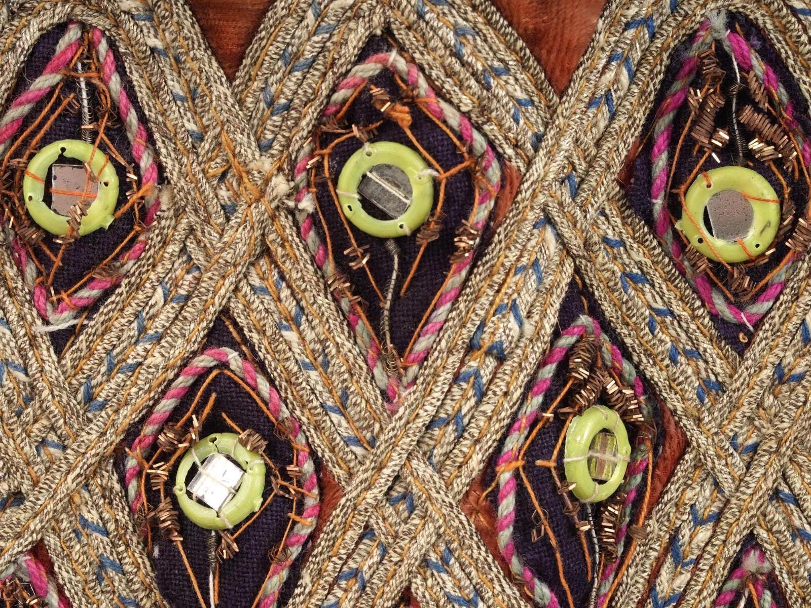 Traditional Central Asia Yelek Vest For Child, Scarlet Velvet, Silk And Embroidery, Around 1940s Ethnic Textiles USSR