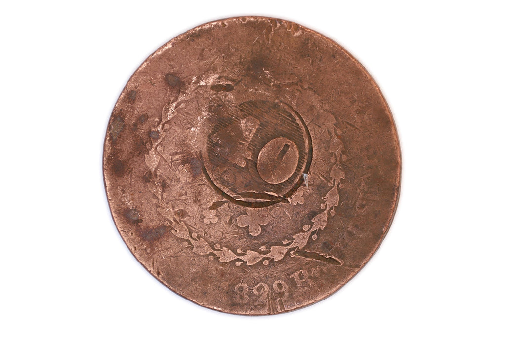 1829 Empire Of Brazil, 40 Reis Coin By King Peter I Of Braganza Portugal, Copper Coins From The 19th Century, Currency Real, Rio De Janeiro