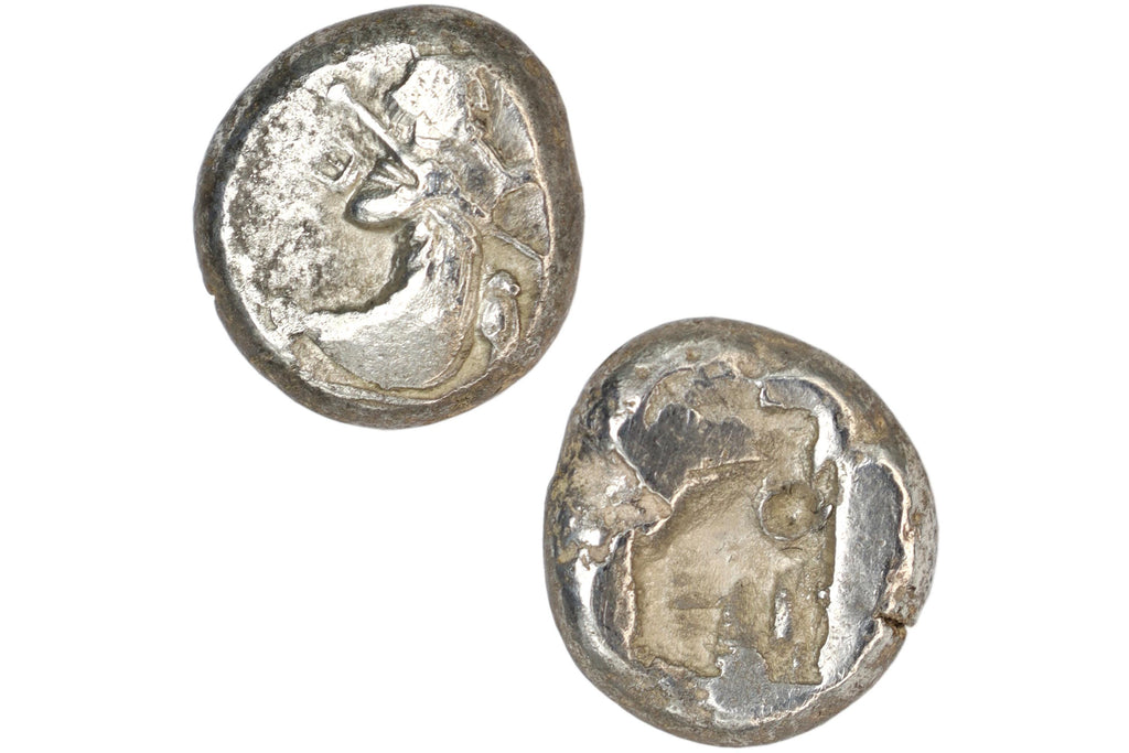 Silver Siglos Coin, Asia Minor, Ancient Achaemenid Empire 4th Century BCE, King Artaxerxes II Mnemon, Numismatics, Antiquities, Collectibles