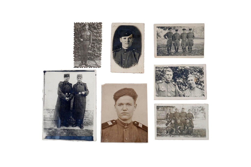 Original 1950s USSR Military Historical Documents, Photograph Depicting Soviet Soldiers With Handwritten Notes, Russia and Ukraine