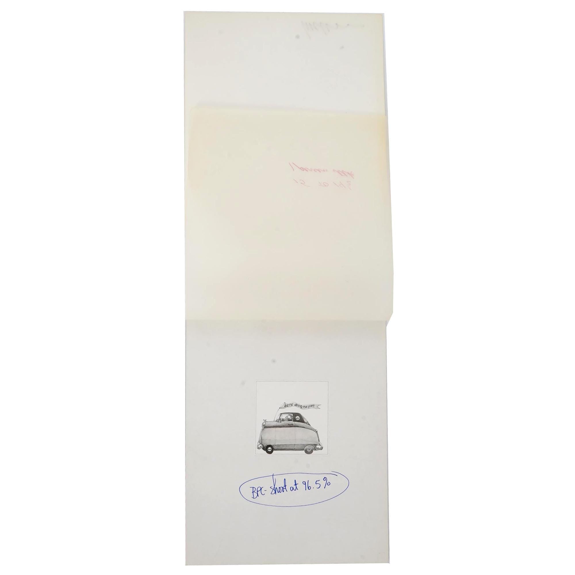 J Michael McGinn, Art Pencil Drawings 1970s, USA Political Caricature, Fortune Magazine, Sheldon Cotler for the Keeping Up, Small Vignettes