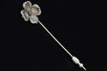 James Avery Dogwood Flower Lapel Pin Or Hat Pin, 925 Sterling Silver, RETIRED Model, Vintage Art Deco Jewelry Pieces By Designer