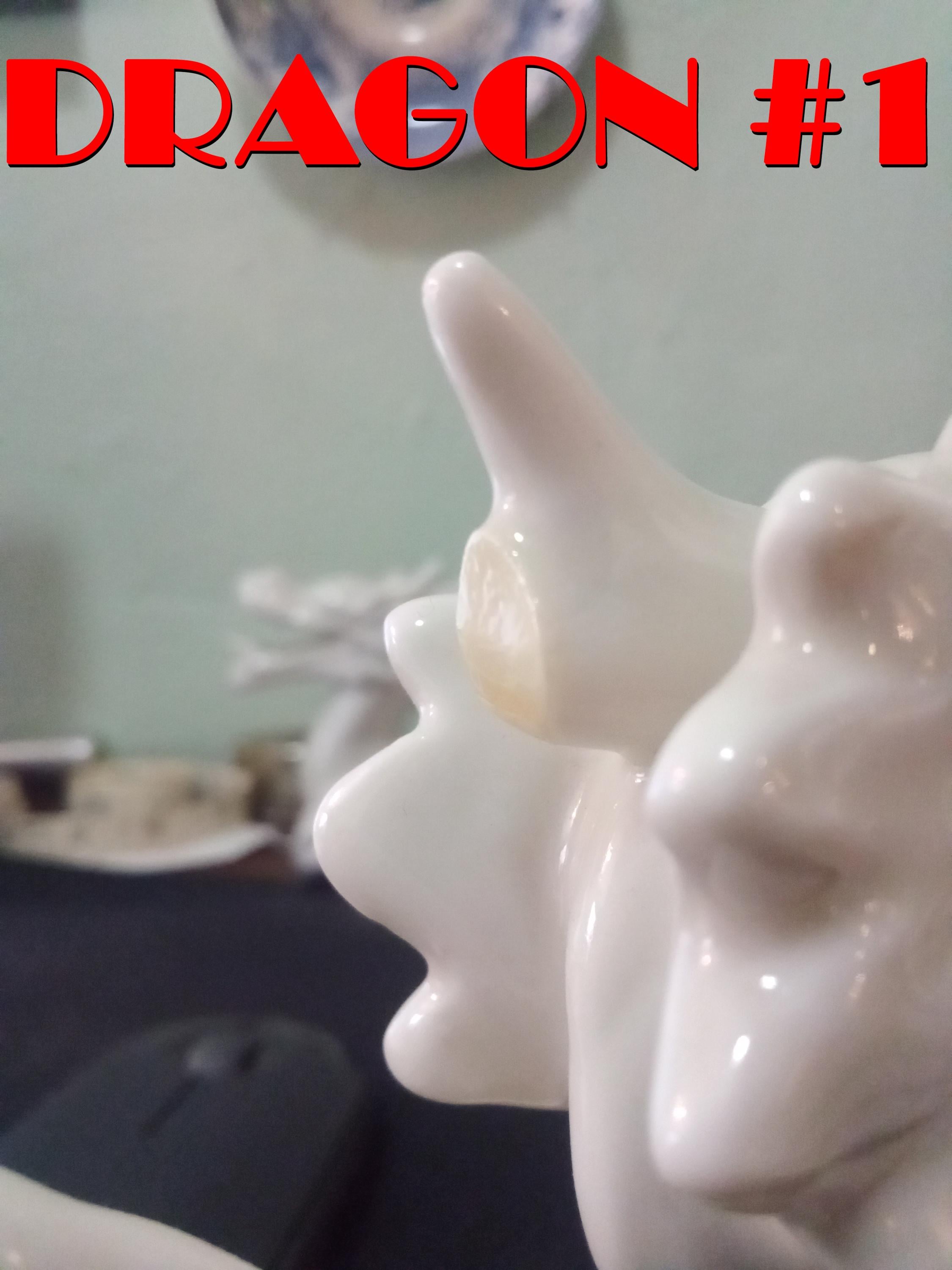 Japanese White Glazed Porcelain Dragon Figure, Small Sculptures Of Chinese Zodiac Sky Serpents Loong, Asian Mythology, Blanc De Chine
