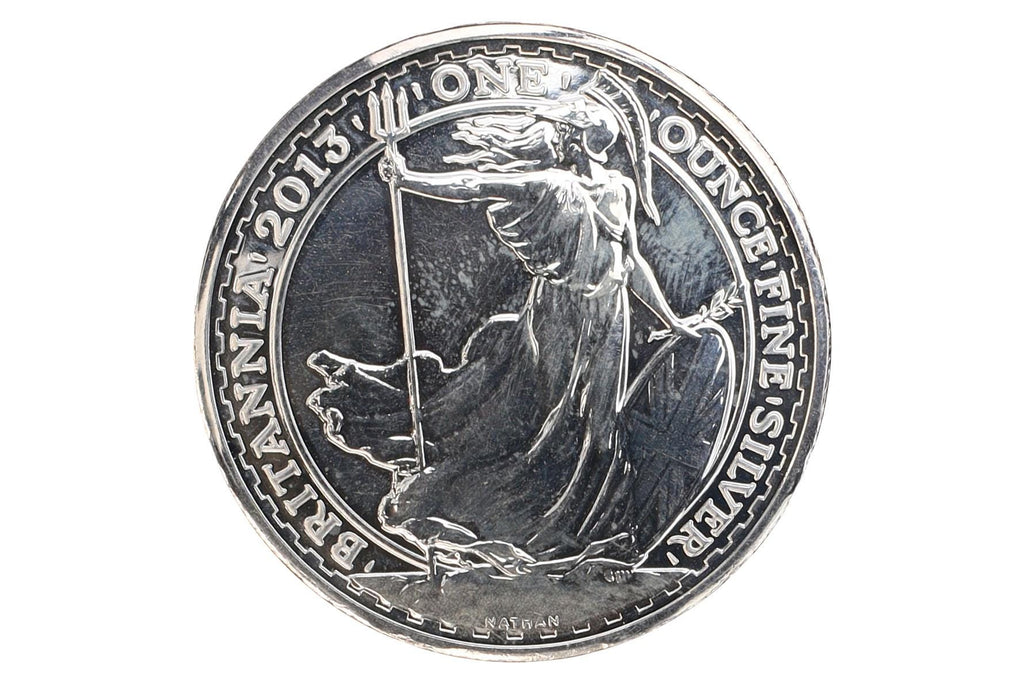 Britannia 2013 Two 2 Pounds, Queen Elizabeth II Of United Kingdom, 4th Portrait, 1 oz Fine Silver Rounds Bullions, Numismatics Collectibles