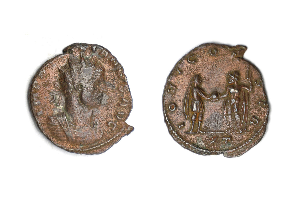 Ancient Roman Empire, Aurelian Antoninianus Iovi Conser Bronze Coin, Rare Mint Mark Ticinum Pavia, Numismatics And Historical Collectibles