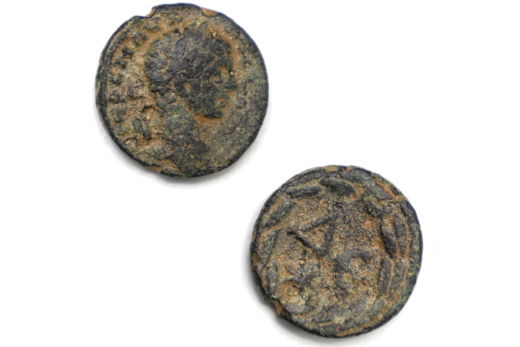 Ancient Roman Empire Coin, 3rd Century AD, Emperor Elagabalus Copper Coin Delta Epsilon, Numismatics And Historical Collectibles