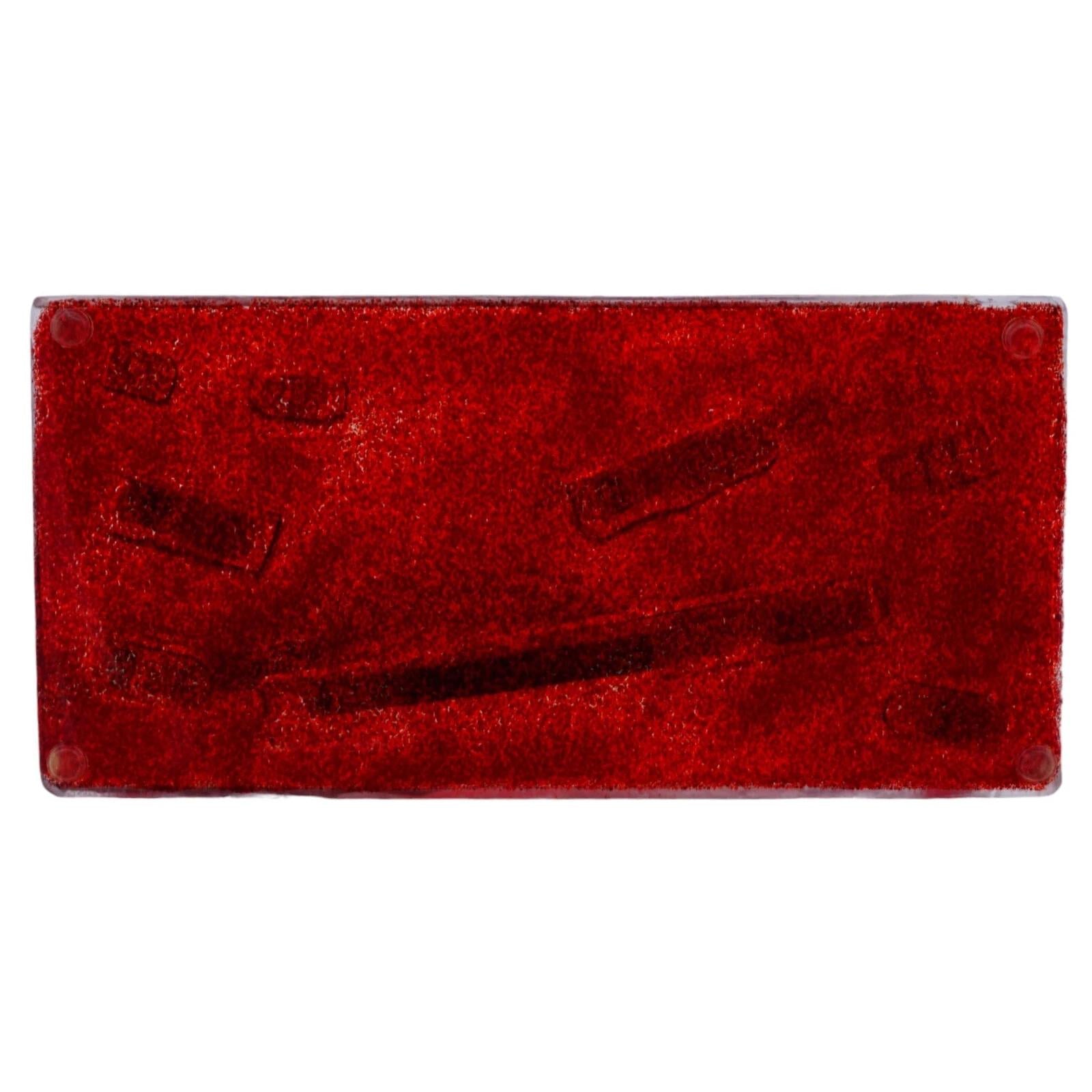 Allegra Marquart, A Contemporary American Sculpture Hand Signed And Signed, Knick Knack Spine, Sandblasted Ruby Red Cut And Assembled Glass