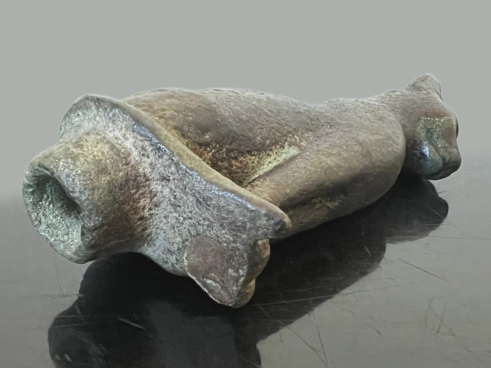 Ancient Egypt Sculpture Of A Cat, A Late Dynastic To Ptolemaic Period, Circa 664 To 30 BCE Bastet, God Bubastis Cast Bronze Art Statuette