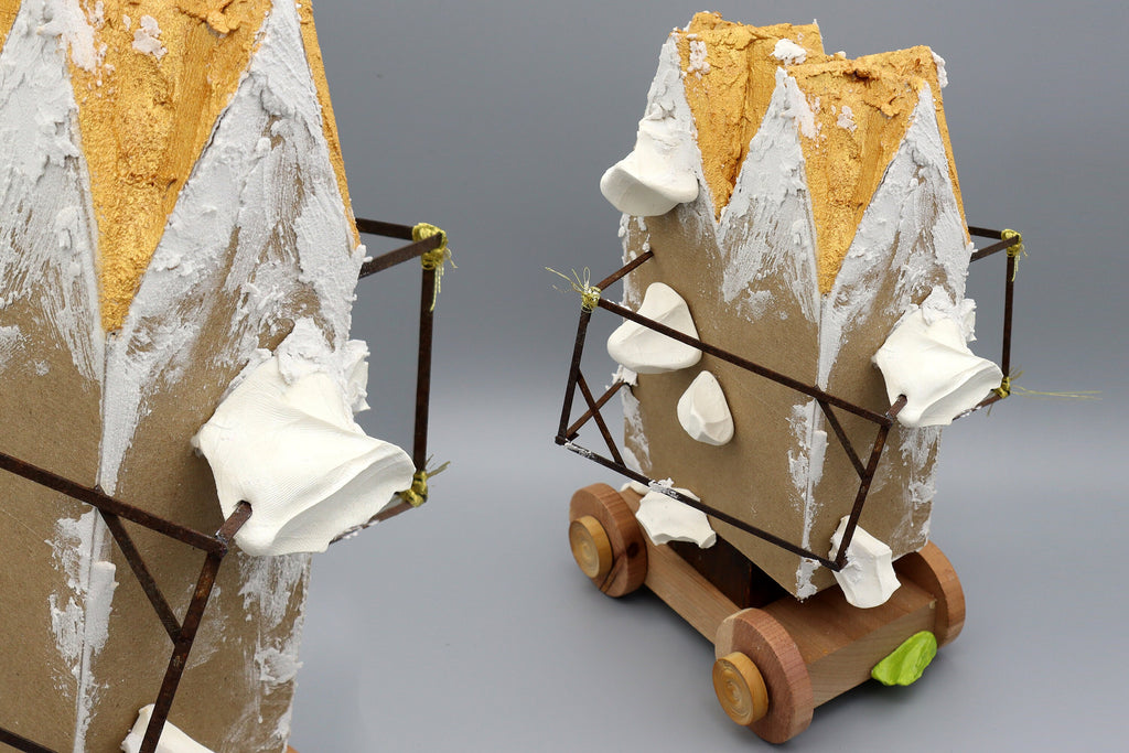 We Are All Waiting For King Moshiach, Architecture Model Building, Imaginary Jewish Shrine, Handmade Paper Sculpture Contemporary Jewish Art
