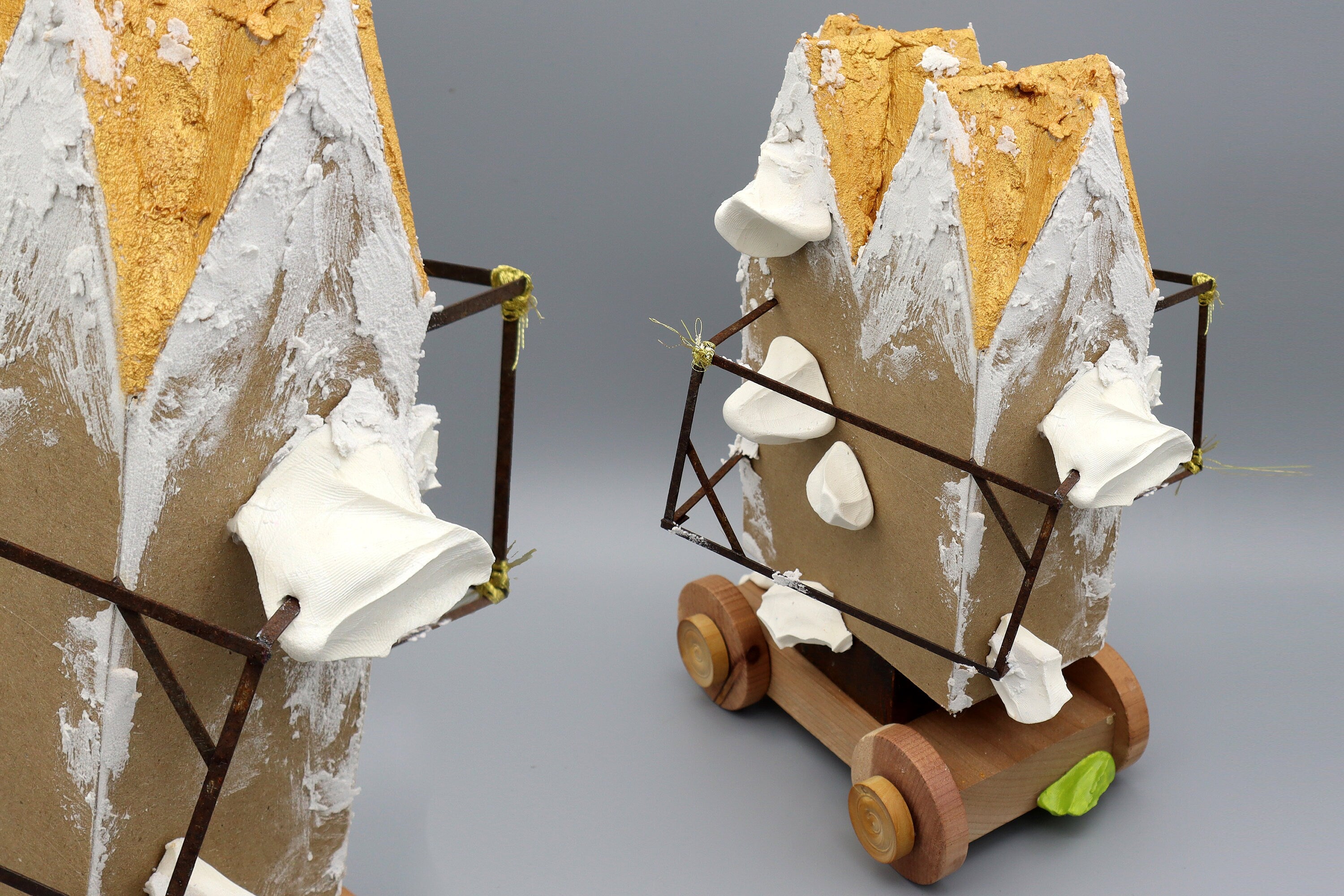 We Are All Waiting For King Moshiach, Architecture Model Building, Imaginary Jewish Shrine, Handmade Paper Sculpture Contemporary Jewish Art