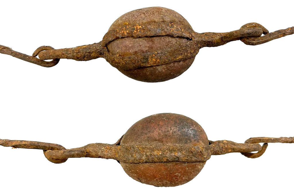 Early 20th Century, Dogon Jewelry, An Extremely Rare Finding, Handmade Chain And Pendant Necklace Of Forged Iron Metal, Mali, West Africa
