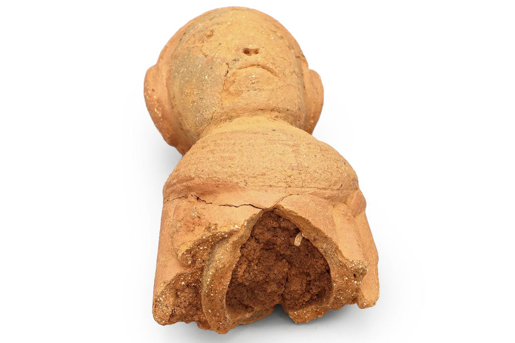 Ancient Africa NOK Civilization Terracotta Burial Female Sculpture, A Head Bust Figure 200 BC To 200 AD, West Africa Antiquities And Art