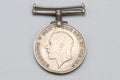 Great Britain A 1918 King GEORGE V War Silver Medal Military Collectibles WWI Collectibles UK