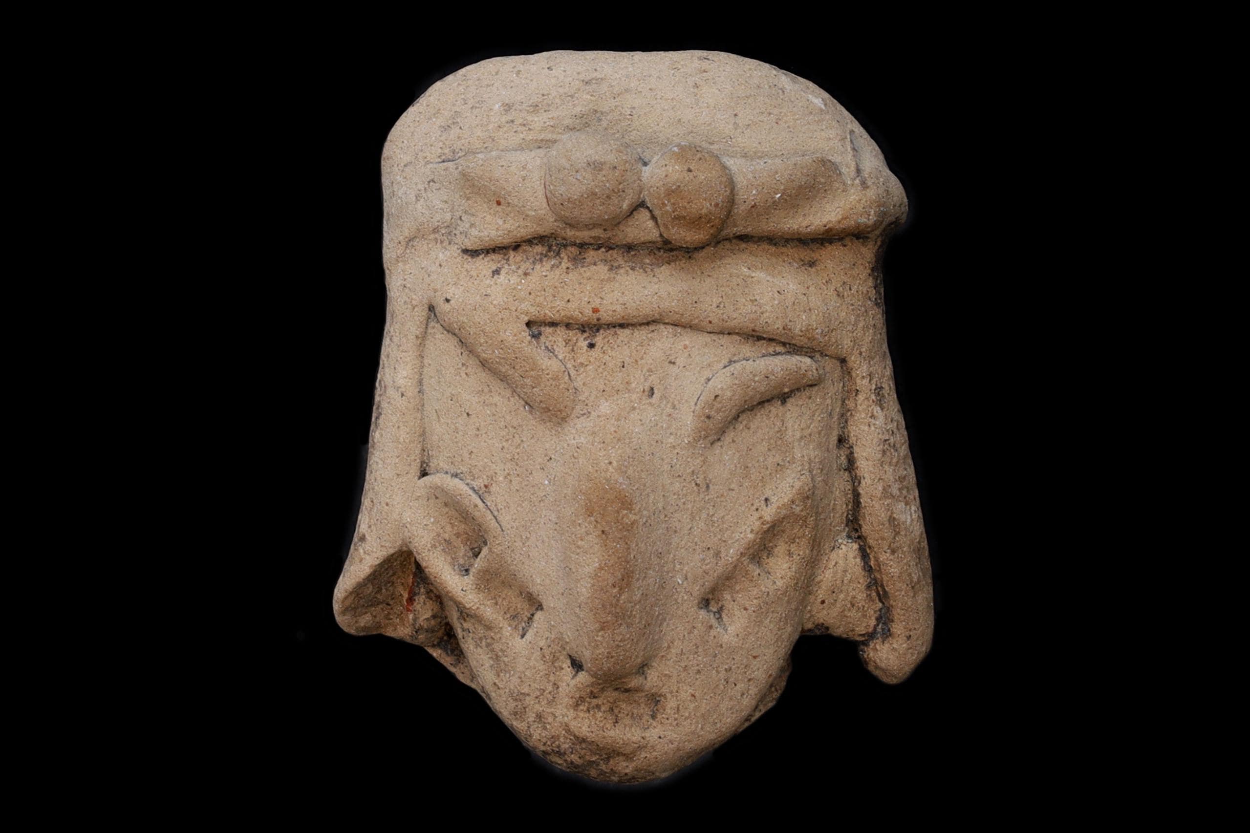Ancient Chichimeca Quauhchichitl Head Of A Larger Figure From Chupicuaro Culture, Mexican Mesoamerica Art Between The 400 BCE To 200 AD