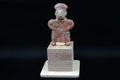Ancient Pre Columbian Nayarit Pottery Chief, Priest Figure With Dress, Chinesco Type 300 BCE to 300 AD, West Mexico, Mesoamerican Burial Art