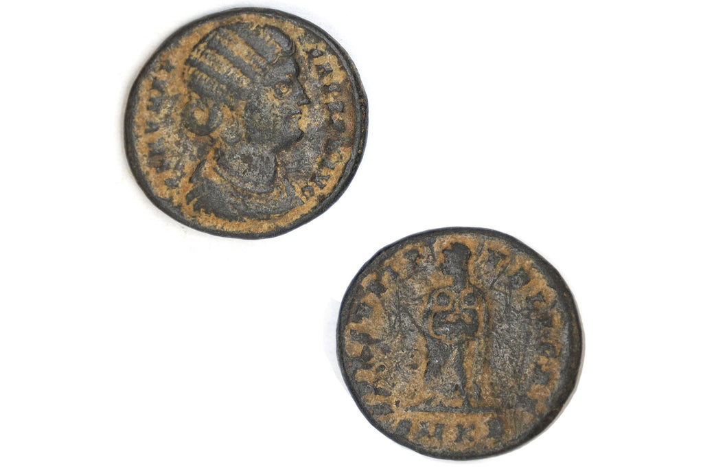 Empress Fausta, Spes Reipublicae, Roman Nummus Bronze Coin, Cyzicus Mint, 4th Century AD, Numismatics And Historical Collectibles