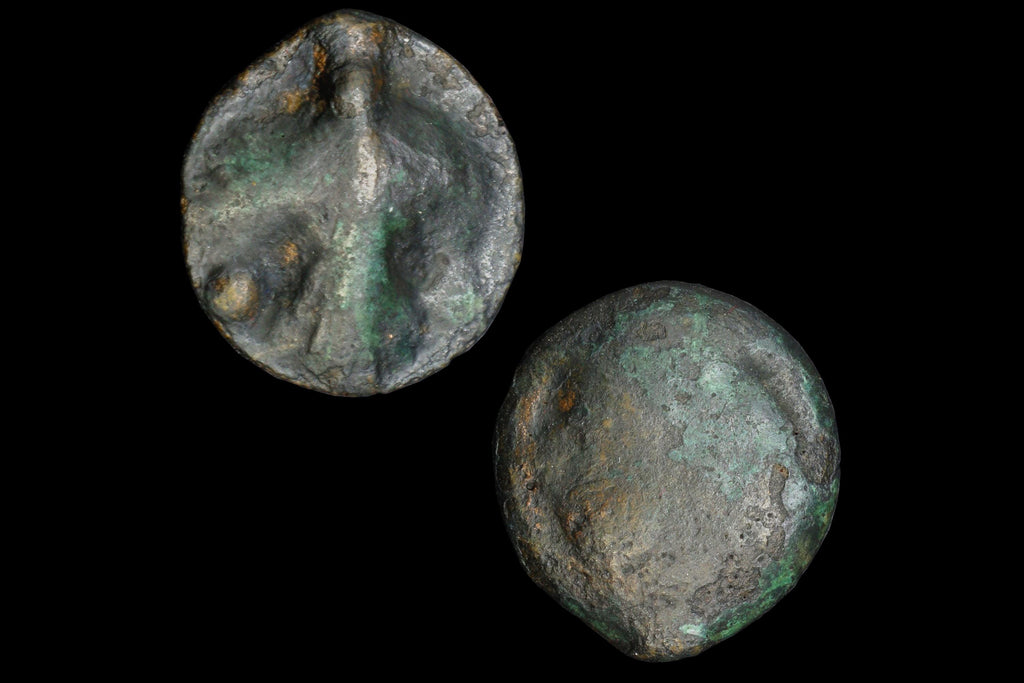 Selinos, Sicily, Circa 435 BCE. Bronze AE Trias. Gorgoneion Medusa And Celery Selinon Leaf With Dots, Ancient Collectibles And Numismatics