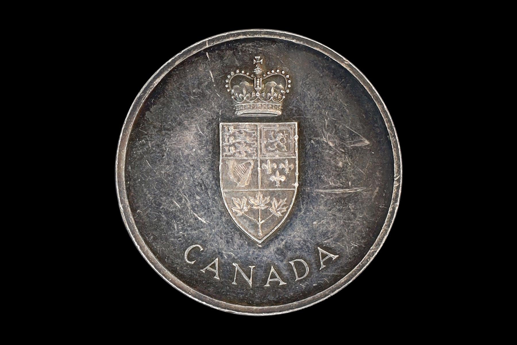1967 Canada Confederation Centennial Medal, Silver 999 Grade, Royal Canadian Mint of Ottawa Silver Rounds Bullions, Numismatics Collectibles