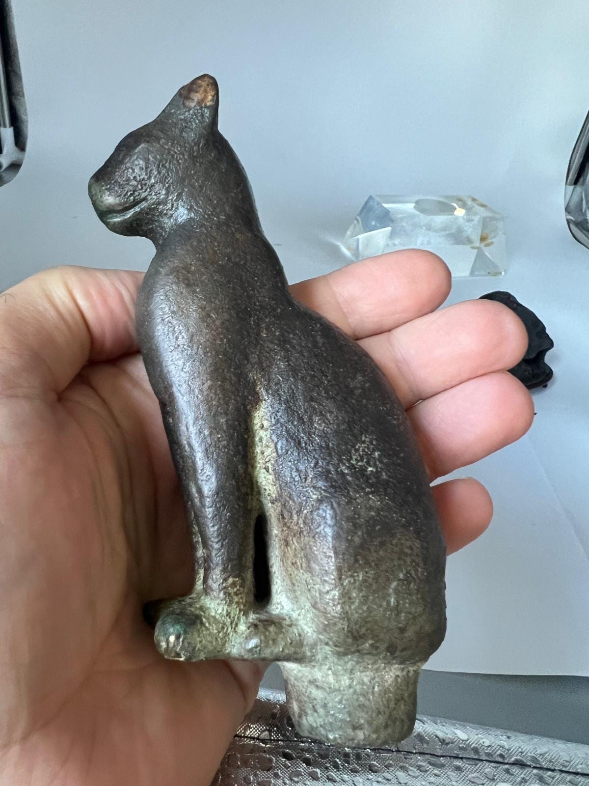 Ancient Egypt Sculpture Of A Cat, A Late Dynastic To Ptolemaic Period, Circa 664 To 30 BCE Bastet, God Bubastis Cast Bronze Art Statuette