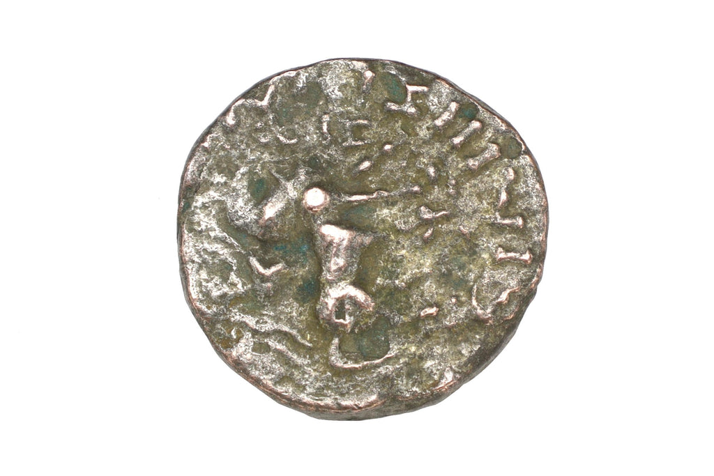 Ancient 1st Century BCE Hellenistic Billon Coin, Indo Scythian Kingdom Of Azes II, Bactria In Central Asia, Numismatics And Collectibles