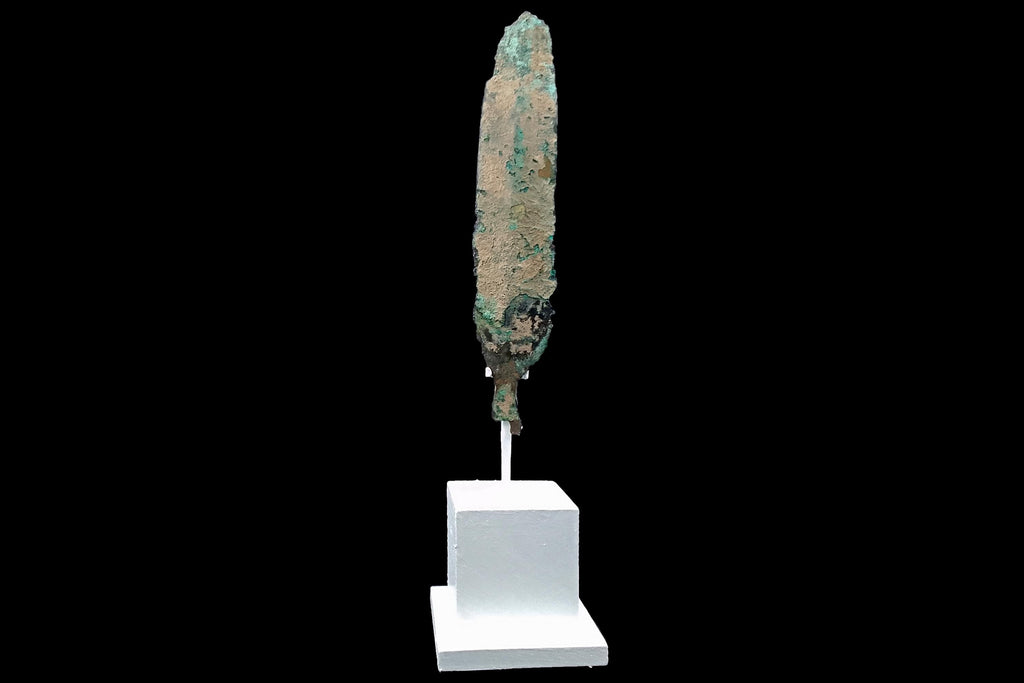 Ancient Luristan Bronze Spear Point From Around 1200 To 800 BCE, Near Eastern Antiquities And Militaria Collectibles, Primitive Spearheads