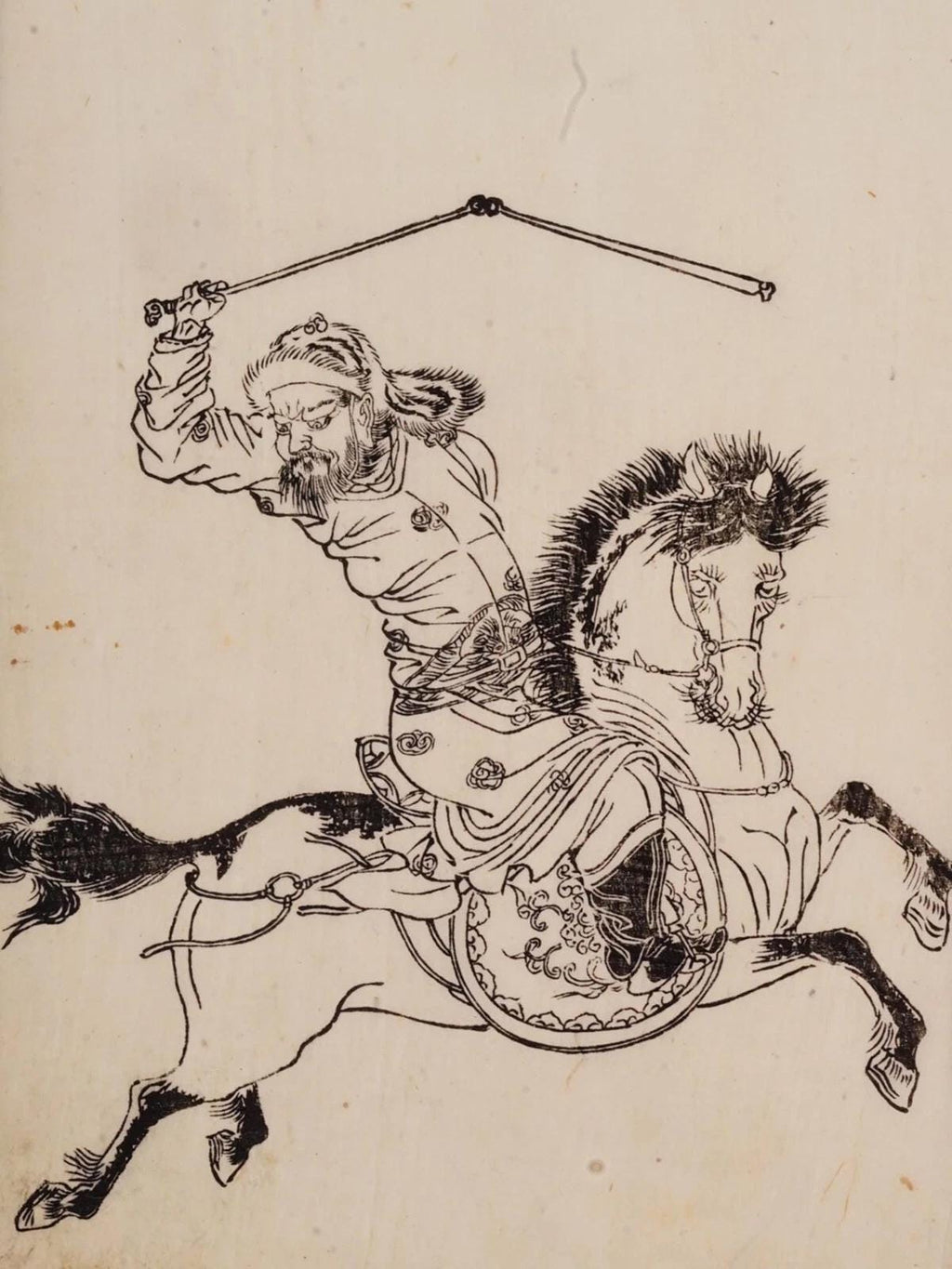 Sakanoue No Tamuramaro, Antique Japanese Edo Period Engraving In The Ukiyo-e Style, Dates From The Very Late Of The 18th Century, Art Prints