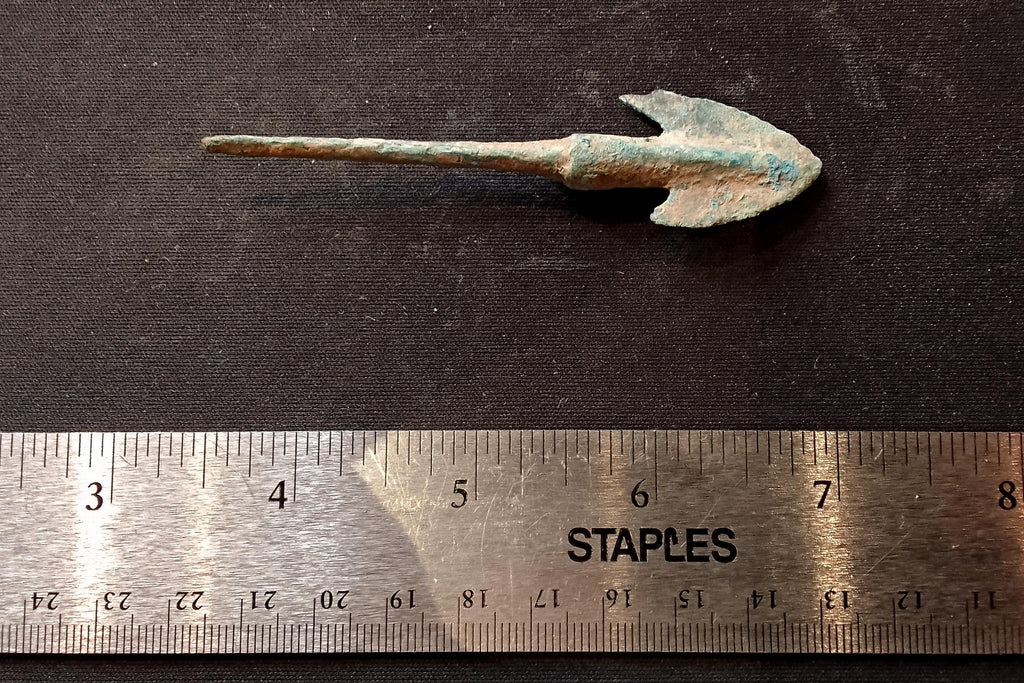 Ancient Luristan Bronze Spear Point From Around 1200 To 800 BCE, Near Eastern Antiquities And Militaria Collectibles, Primitive Spearheads