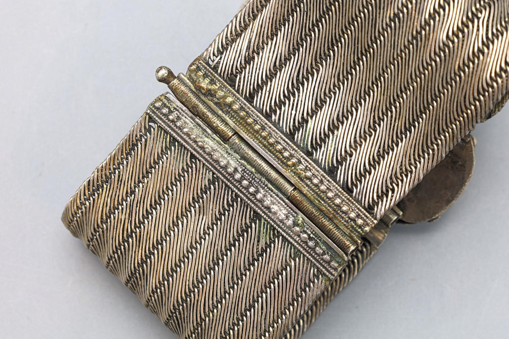 Vintage 1980s Southwestern Americana Jewelry, Wide Sterling Mesh And Gemstones Bracelet
