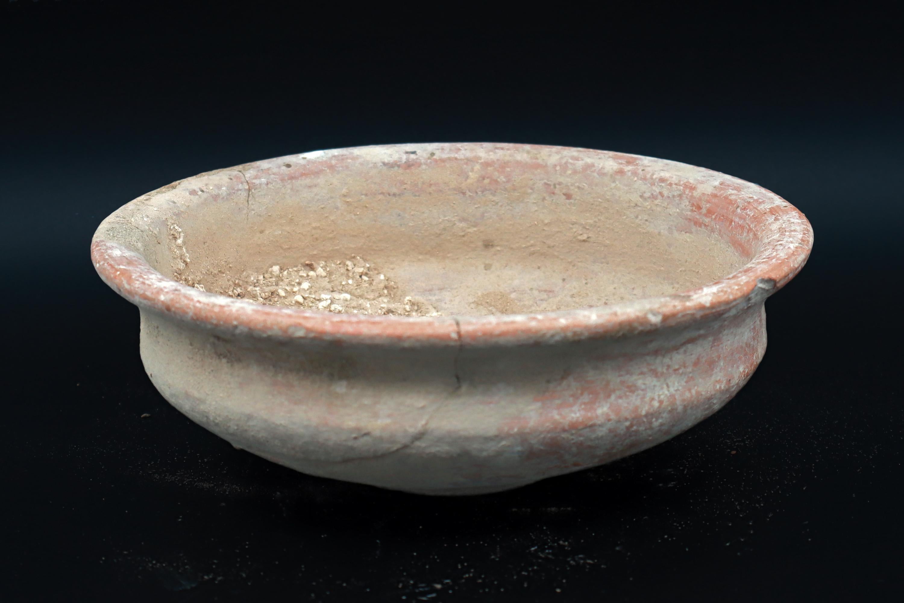 Ancient Judaean, Holy Land Ceramic Bowl, Roman Empire Circa 1st Century AD In Palestine, A Shallow Terracotta Offering Bowl, Antiquities