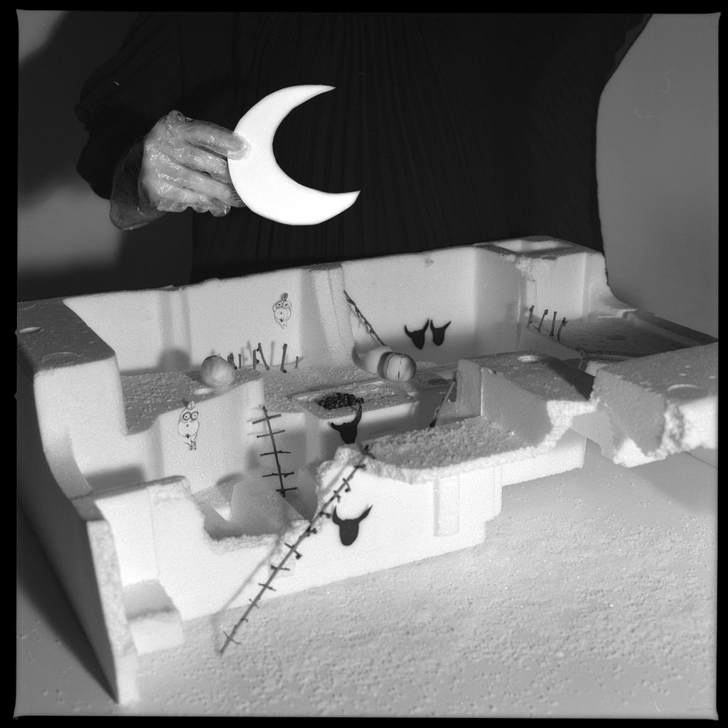 Catal Huyuk At Night, Hasselblad Analogue Photography 24 x 24 inches Large Art Print By Conrado Maleta, Architecture, Ancient City Temples