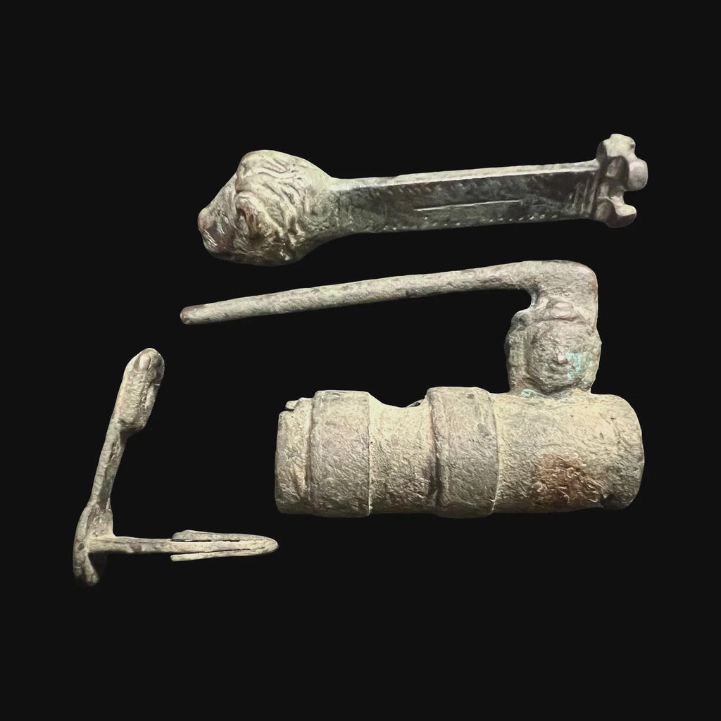 Extremely RARE, Roman Empire Bronze Barrel Padlock Functioning With The Original Key, Dated Between 2nd To 4th Century AD, Ancient Rome