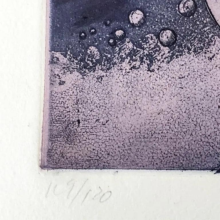 战争与和平 War and Peace Artwork By Taiwanese Artist Shaih Li-Fa, Etching Print Numbered 119/120. Signed And Dated 1969 In Pencil