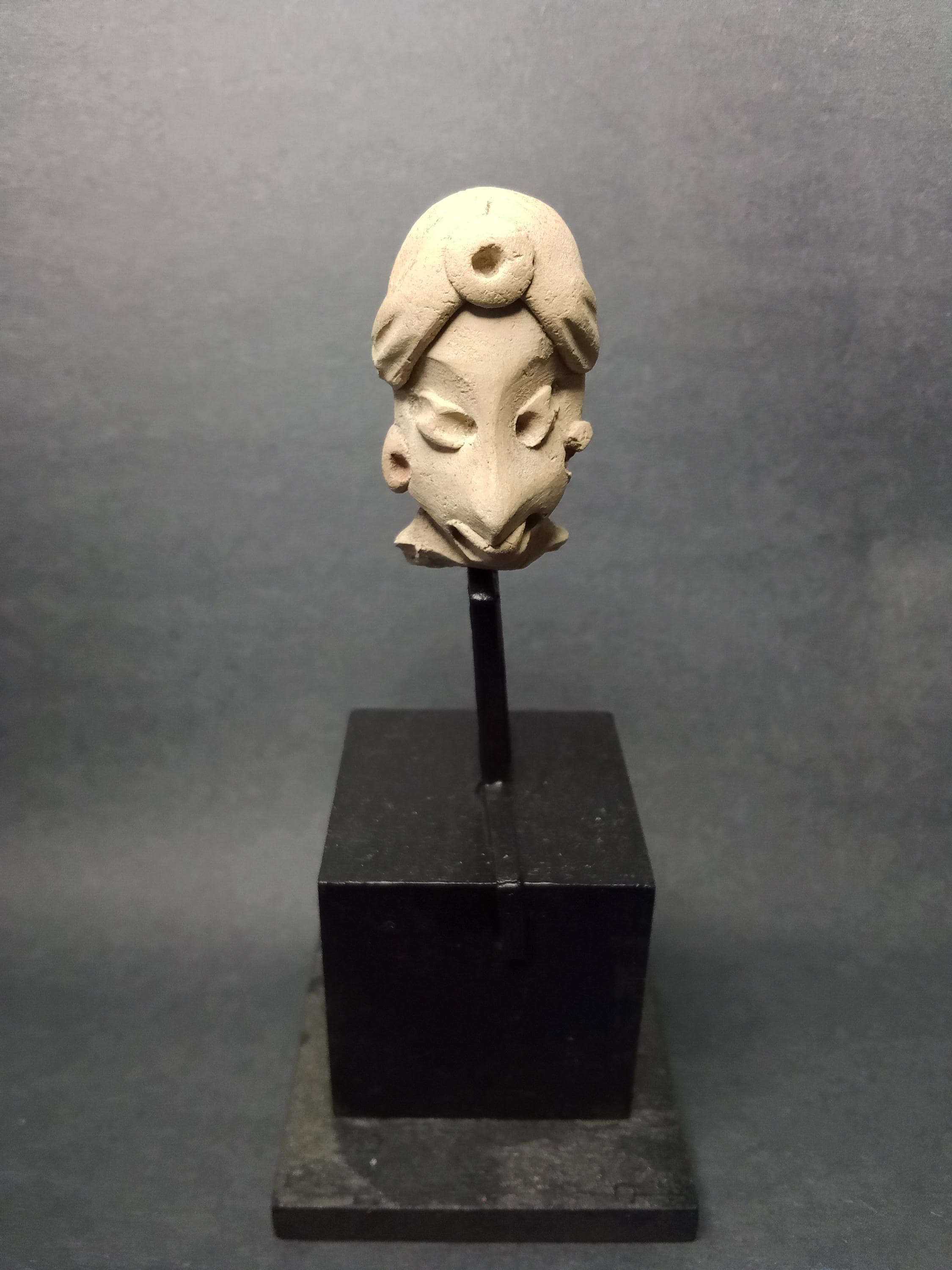 Ancient Chichimeca Quauhchichitl Head Of A Larger Figure From Chupicuaro Culture, Mexican Mesoamerica Art Between The 400 BCE To 200 AD