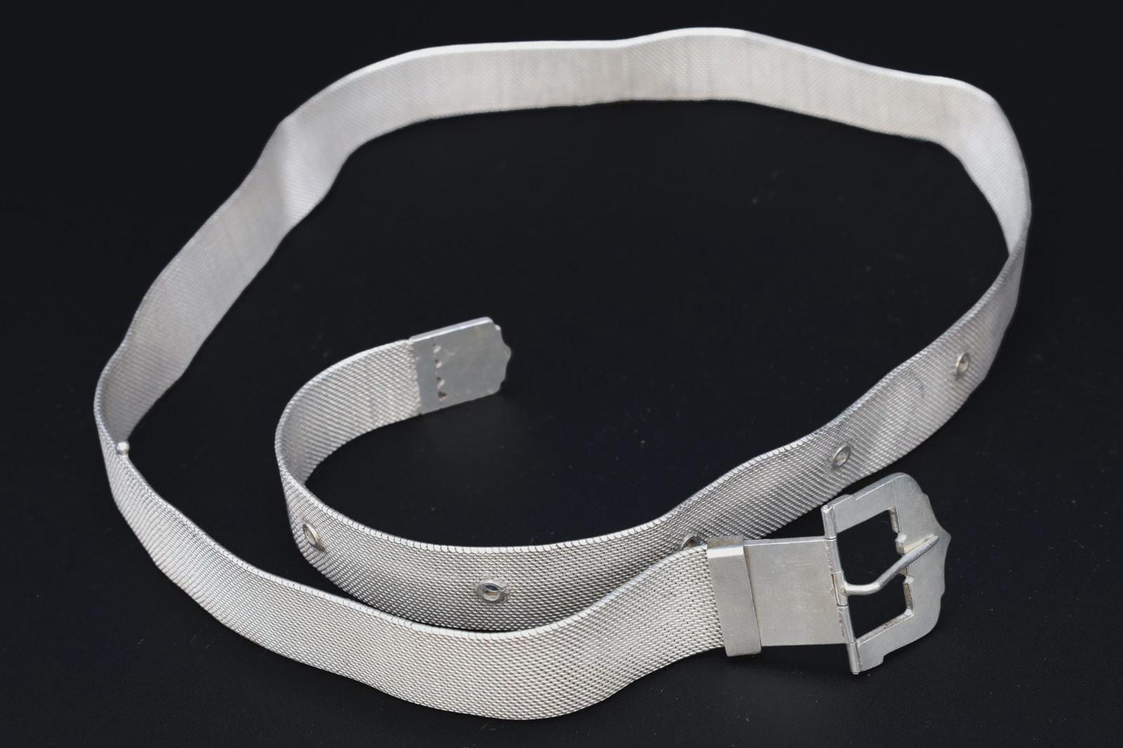 EXTREMELY RARE 1920s Art Deco Era Belt Made With 900 Silver, Fashion Accessories, Chinese Export, Manufactured In Colonial Bangkok Siam