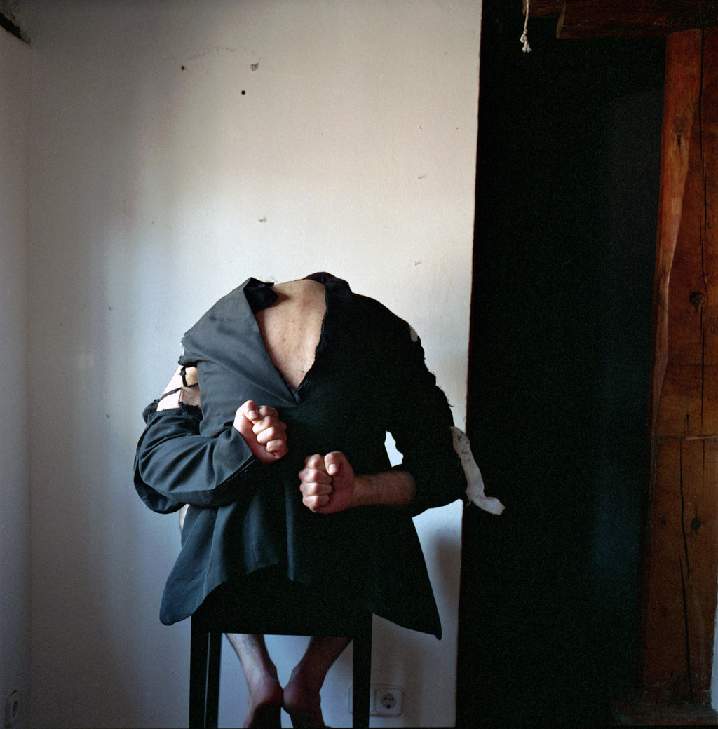 Prophet Job Bible, Symbolic Performance, Male Portrait, Madrid Spain, Conceptual Analogue Photography, Hasselblad 500C, Portra Color Film