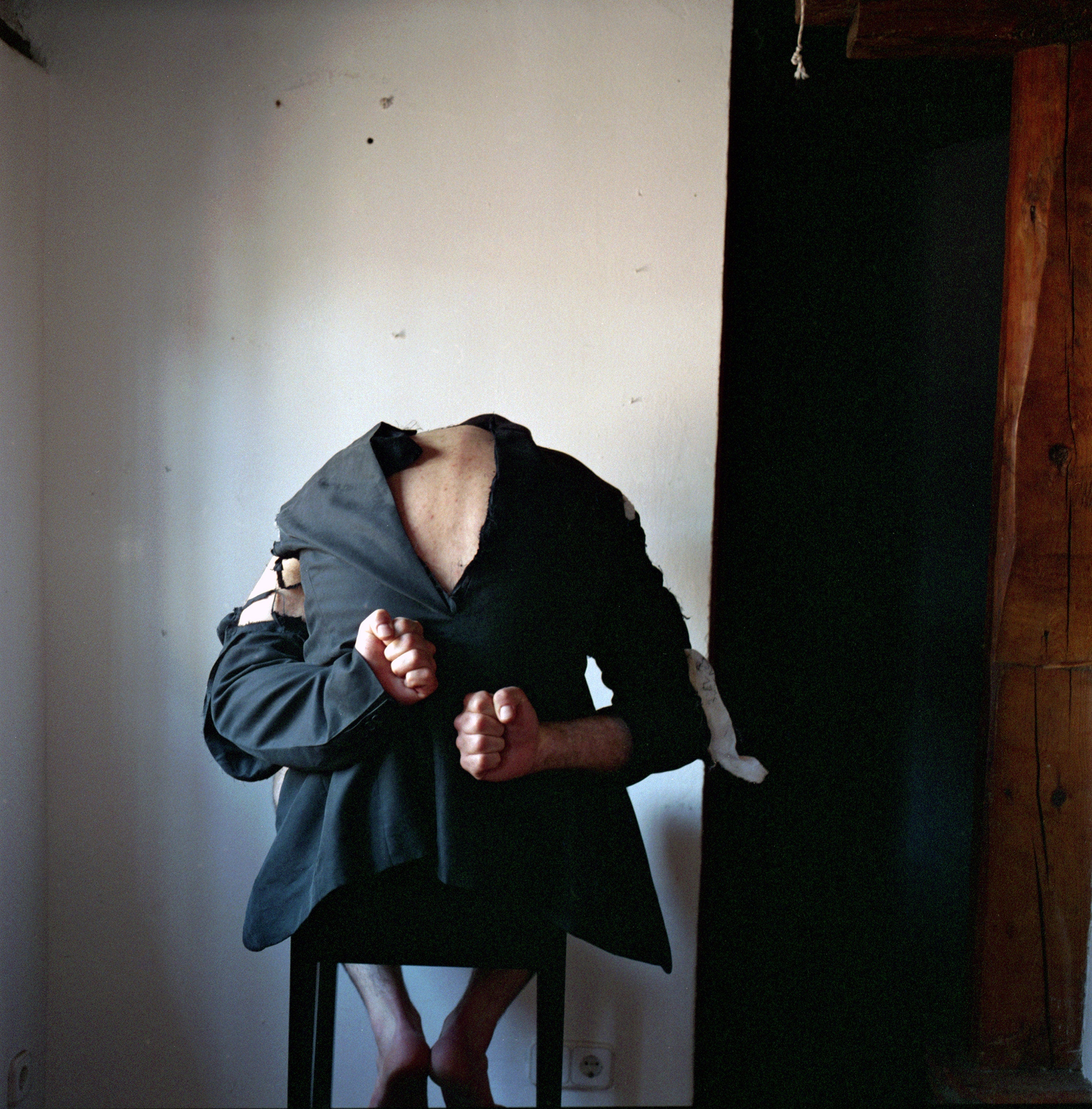 Prophet Job Bible, Symbolic Performance, Male Portrait, Madrid Spain, Conceptual Analogue Photography, Hasselblad 500C, Portra Color Film
