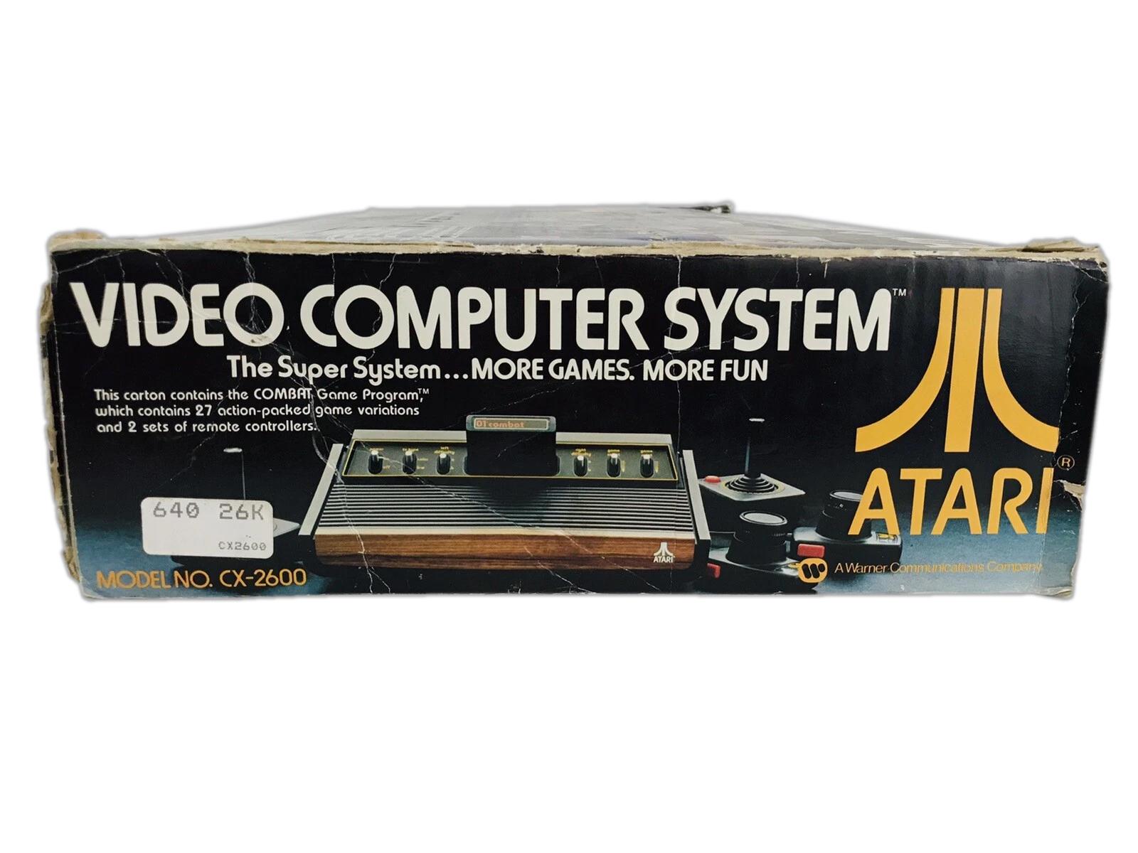 Atari 2600 Video Game, A 1978 Atari, 6 Switch Console In Original Box With Matching Serial Numbers 81710167. Working, Model No CX-2600