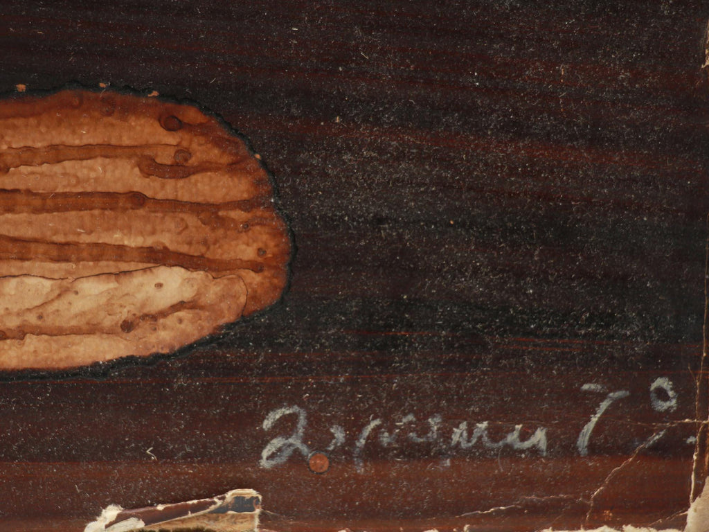 Levan Magalashvili, Abstract Expressionist Painting, Small Minimalist Artwork Dated 1979, Contemporary Art From Georgia USSR