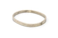 Modernist Square Bangle Bracelet Made Out 925 Sterling Silver, Round Edges And Hinged, Weight 23 Grams, Vintage Jewelry