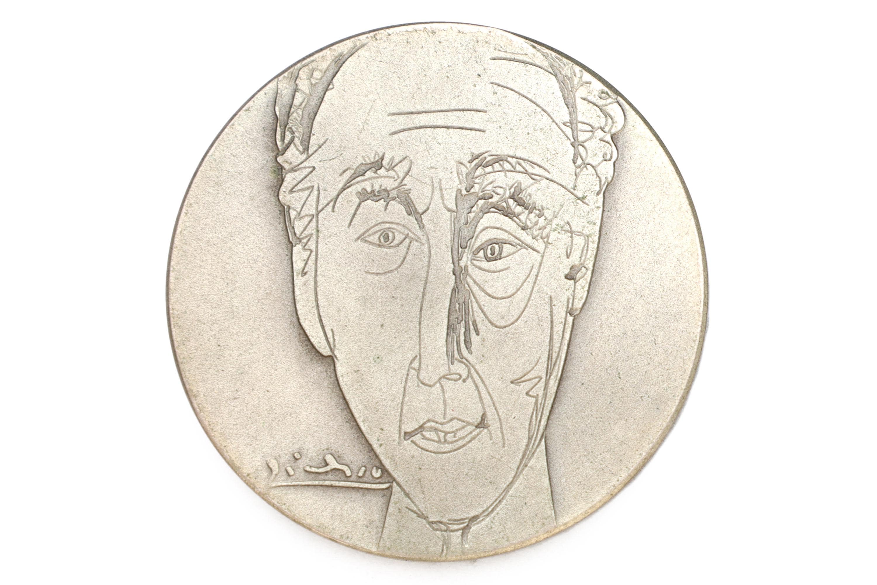 Israel, Commemorative Coins Exonumia, The 3rd Arthur Rubinstein Piano Music Award Medal 935 Silver, Pablo Picasso Artwork