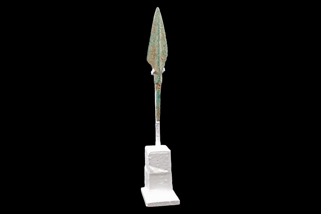 Ancient Luristan Bronze Spear Point From Around 1200 To 800 BCE, Near Eastern Antiquities And Militaria Collectibles, Primitive Spearheads