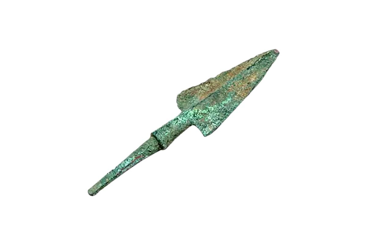 Ancient Luristan Bronze Spear Point From Around 1200 To 800 BCE, Near Eastern Antiquities And Militaria Collectibles, Primitive Spearheads
