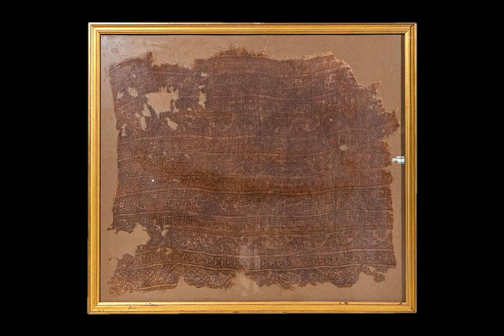 Chimu Textile Fragment, Painted Hanging Circa 1100 To 1400 AD, South America Prehispanic Antiquities, Coast Of Peru, Art Collectibles