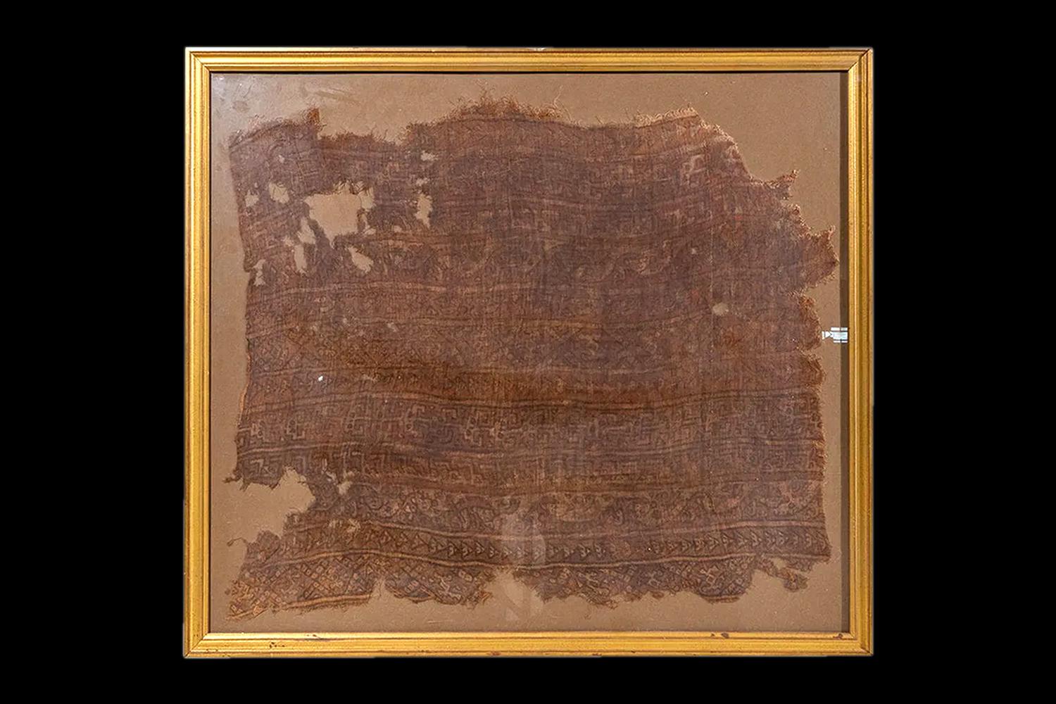 Chimu Textile Fragment, Painted Hanging Circa 1100 To 1400 AD, South America Prehispanic Antiquities, Coast Of Peru, Art Collectibles