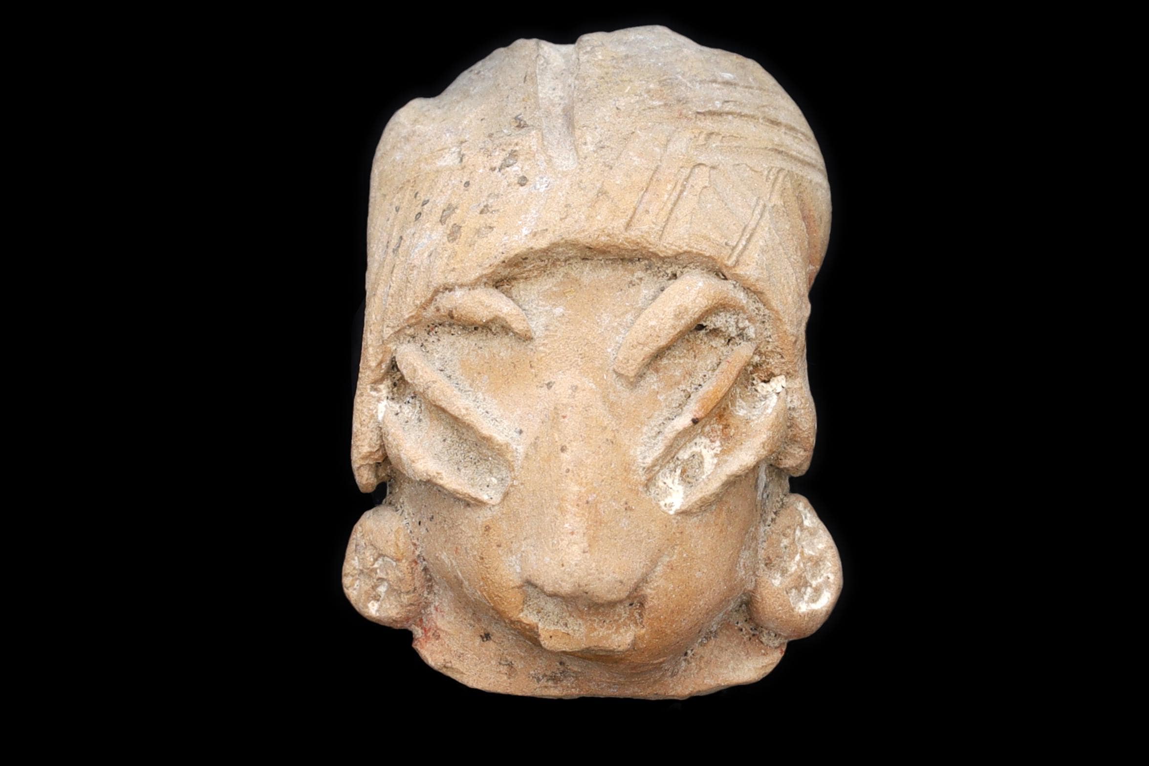 Ancient Chichimeca Quauhchichitl Head Of A Larger Figure From Chupicuaro Culture, Mexican Mesoamerica Art Between The 400 BCE To 200 AD