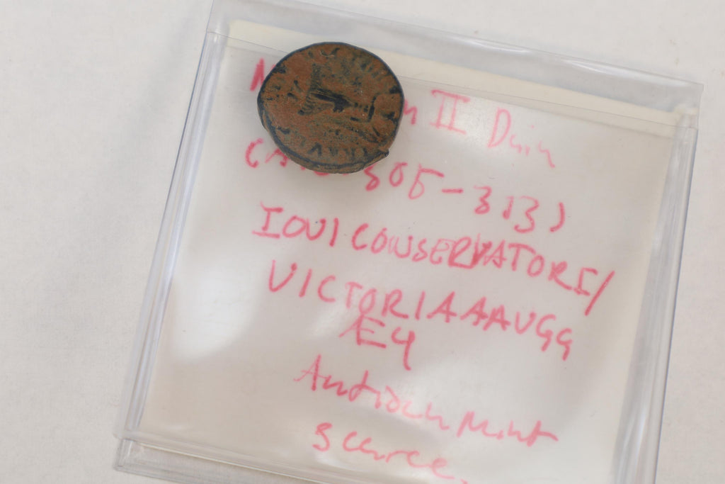 Ancient Roman Coin, Emperor Maximinus II Daia, Nummus Bronze Coin, Persecution Issue 4th Century AD, Numismatics Historical Collectibles