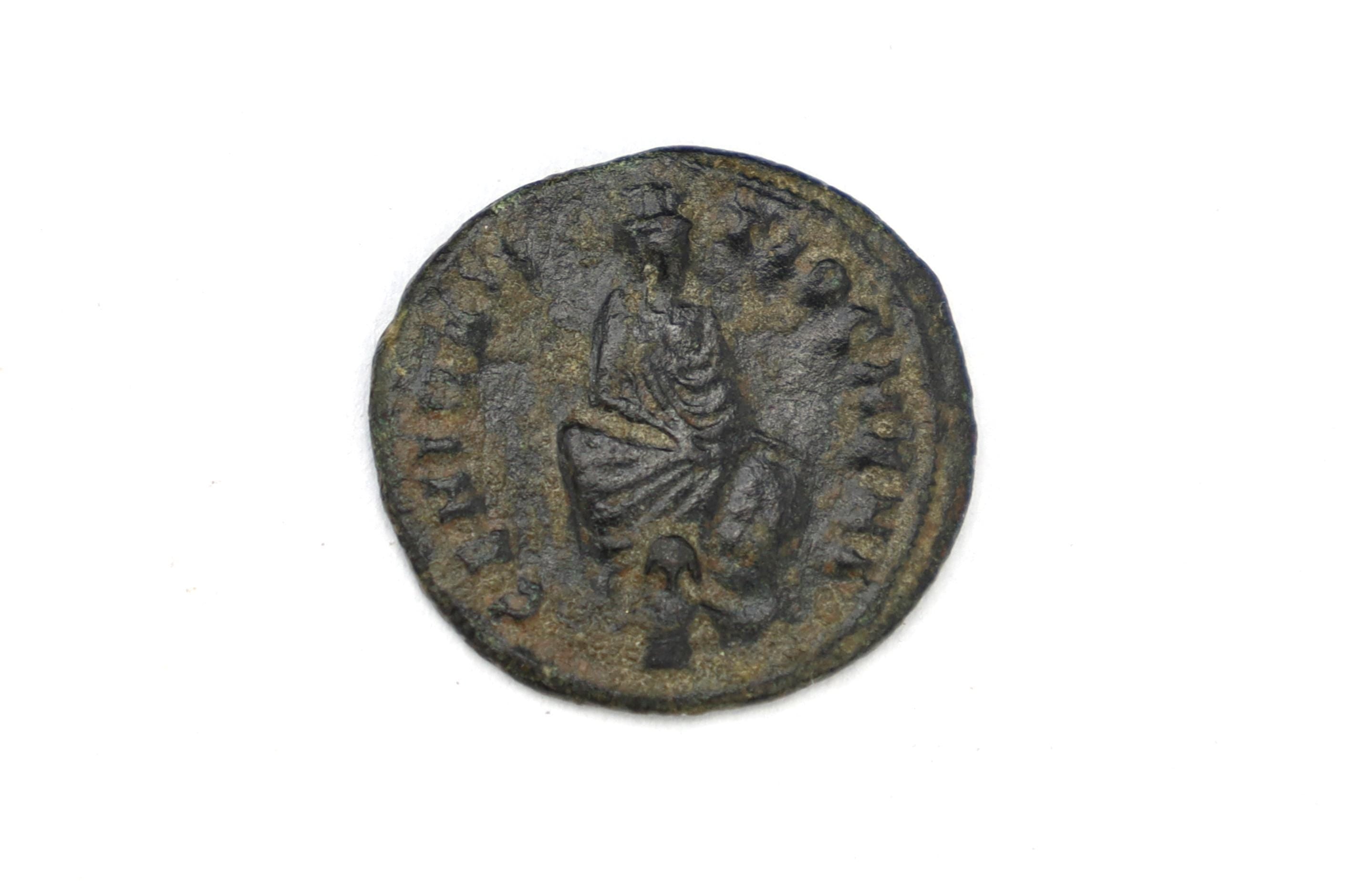 Ancient Roman Bronze Coin, Emperor Maximinus II Daia, Apolloni Sancto, Antioch Mint 4th Century AD, Numismatics And Historical Collectibles